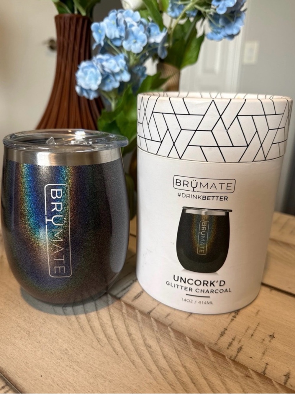 Brumate Uncork'd Glitter Charcoal